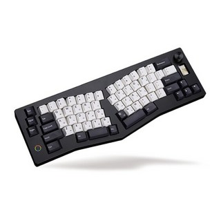 몬스타 가츠 앨리스 어고노믹 유무선 기계식 키보드 RGB 매크로 LCD 3모드 인체공학, 블랙&화이트, 제조사축