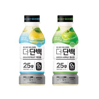 빙그레 더단백 워터 프로틴400ml 백자몽5＋청사과5/총10개입, 400ml, 10개