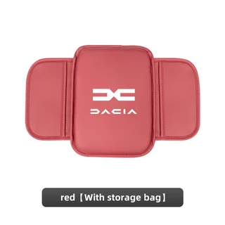 쿠쿠스토어 자동차 팔걸이 박스 패드 가죽 보호 매트 Dacia Dter Logan Spring Sandero Stepway MCV, 02 Red