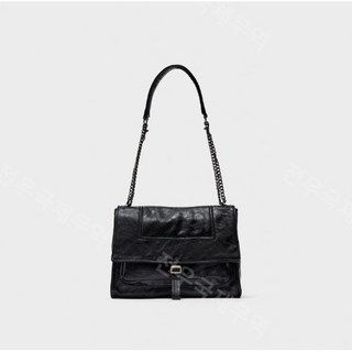 [supermom] zara 자라 링클 이펙트 락 크로스백 카즈하백 가죽가방 체인스트랩백 숄더백