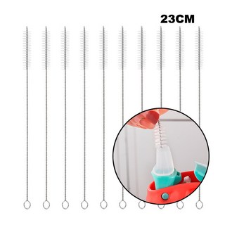 쉽게 휘어지는 빨대 젖병 세척솔 브러쉬 23cm, 10개