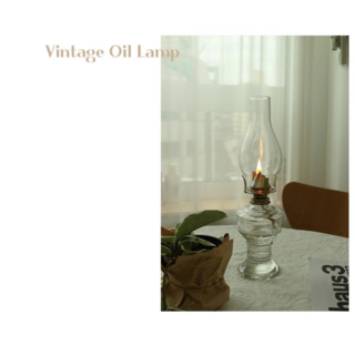 감성 빈티지 오일램프 불멍 무드 인테리어용, 1세트, 램프+추가심지(1m)