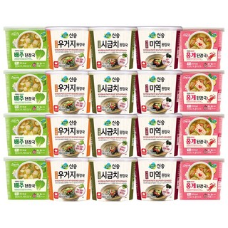신송 된장국 컵 배추4+홍게4+우거지4+시금치4+미역4 (총20개), 10g, 1개