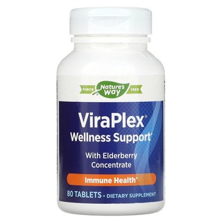 Nature's Way ViraPlex 웰니스 서포트 엘더베리 농축물 함유 80정, NaturesWayViraPlex웰니스서포트엘더베리농축, 1개