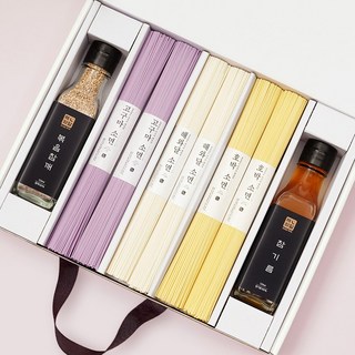 해와달 오색소면 국수 답례품 멀티세트 (웨딩답례품 결혼식답례품 돌답례품 돌잔치선물 명절선물 칠순 팔순답례품), 국수6조+핑크솔트+매실청, 1개, 600g