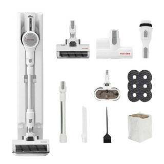 휴스톰 휴스테이션 무선진공청소기 HV-6000, HV-6000 + 물걸레키트, 화이트