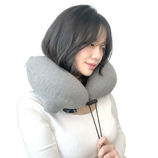 포사포사 간편 기내용 에어펌프 목베개 그레이 1개 상품 이미지
