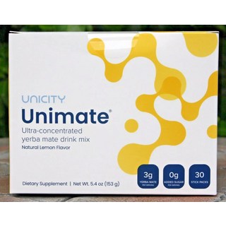 Unicity 유니시티 유니메이트 예르바 메이트 내추럴 레몬 맛 스틱 팩 30개 - Exp. 08/2026, 189g
