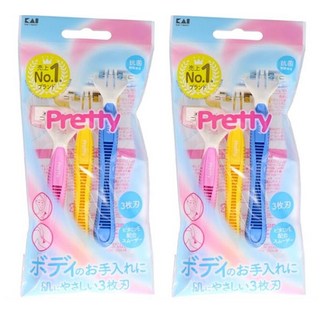 카이 프리티 3중날 바디 여성용면도기 3개입, 1개입, 2개