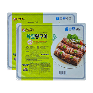 수제 양념 돼지갈비 맛 쑥잎왕구이 1.2kg * 2팩 (8대 8인분), 2개
