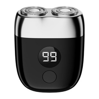 더블헤드 전기 면도기 미니 휴대용 LED 디지털 디스플레이, 딥 블랙, SD-88
