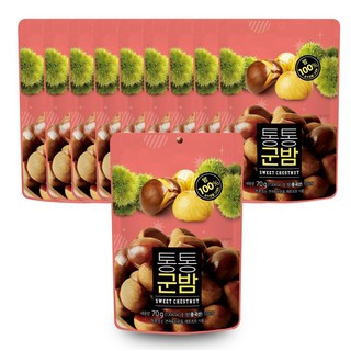 통통군밤 70g x 10봉 껍질군밤100%, 없음, 10개