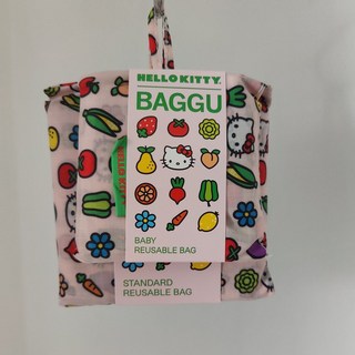 Baggu x Sanrio 정품 미국 휴대용 쇼핑백 시나몬독, 세로 미디엄, 헬로키티 아이콘 상세 설명 참고, 1개