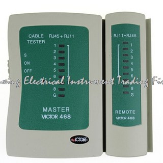 빠른 도착 VICTOR 468 RJ45 Cat5 네트워크 전화 케이블 테스터 랜, 1개