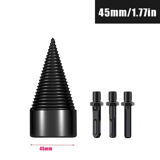1세트 32-50mm 장작 분배기 기계 드릴 비트 우드 콘 펀치 드라이버 사각형/원형/육각 생크 도구, 03 45mm, 1개
