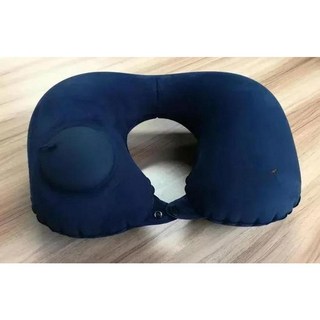 크로스보더 팽창식 목 베개 보호대 여행 경추 휴대용 비행기 모형, 1개, 3. Cool Blue