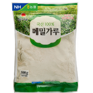 농협국산 메밀가루 당월도정출고 농협의 엄격한 품질검사(상등급 메밀만가공) 강원도 양양산, 1개, 500g