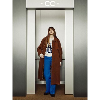 CC콜렉트 알파카블렌드 싱글 롱코트 C234MSG025