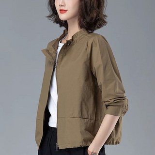 지고다그 중년 여성 봄가을 점퍼 캐주얼 바람막이 루즈핏 짧은 자켓 아우터 SX68540