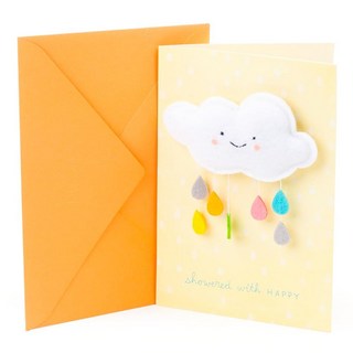 Hallmark 새로운 부모를 위한 스타워즈 베이비 샤워 카드 (베이비 요다 포스 이즈 스트롱) Welcome New Baby 축하 성별 공개 May the 4th, 행복한 샤워