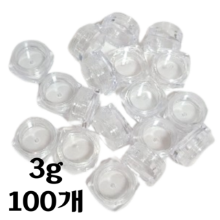 도토링 화장품 크림 공병 3g, 100개, 투명