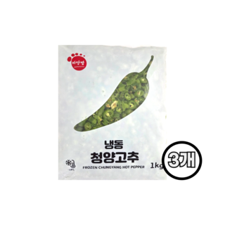 마당발 냉동 청양고추 슬라이스, 3개