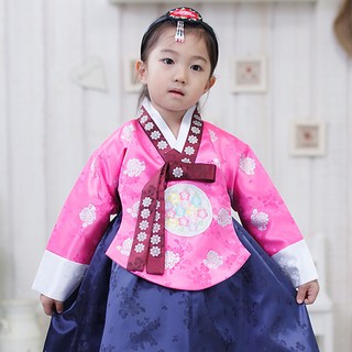 [럭셔리한복] 413.은분홍곤색(여) _(01호~13호) 아동한복 여아한복 돌한복 유아 아이한복 양단원단 당의 저고리 전통 스타일