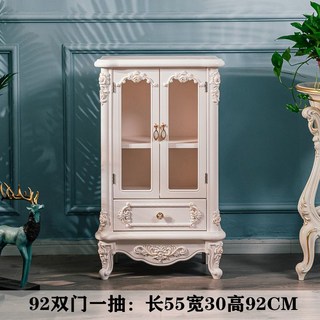 장롱 낮은장농 빈티지장 침실가구 옷장 원목이불장 철제 입본장 사각 60x40x40, 92더블도어1추상아백칠실버, 싱글 게이트