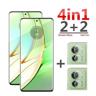 모토로라 엣지 40 스크린용 강화 전면 보호대 투명 필름 모토 소프트 카메라 보호 9D 유리 판매, 01 Edge 40, 01 2 Glass 2 Lens film
