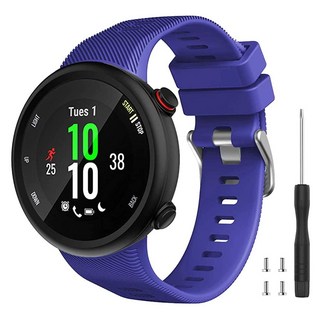 Watbro가민 포러너 45 밴드와 호환되는 왓브로 소프트 실리콘 스포츠 교체 시계 밴드 가민 스마트워치용 피트니스 스트랩 팔찌 손목, Blue