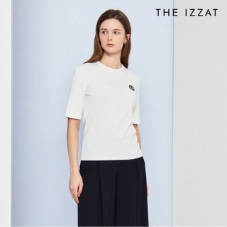 더아이잗 골지 자수 라운드넥 티셔츠 IP4M0TS761