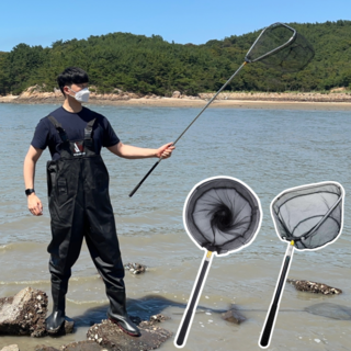 [초강력 내구성]큐로젯 튼튼한 접이식 뜰채 해루질 낚시