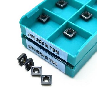 SPMG 060204 TT8020 경질 합금 블레이드 카바이드 삽입 공구 SPMG060204 DG TT9030 가공 금속 터닝 공구 10 개, 2) SPMG060204 TT8020 - 10PCS, 10개