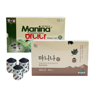 [한방용품] 햇님 마니나 약 40개입 마니나뜸 쑥뜸 뜸기구 햇님뜸, 1개