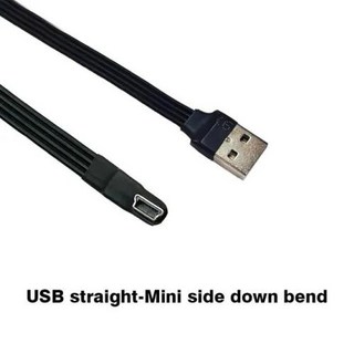 FFC USB 2.0-미니 USB 익스텐션 리본 케이블 90 FPV 슬림 플랫 소프트 플렉시블 FPC 충전 FPV 브러시리스 핸드헬드 짐벌 모니터, 41) A ST-Mini Right - 0.1m, 1개