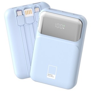 팬톤 PD 22.5W 초고속충전 대용량 케이블 일체형 미러 보조배터리 10000mAh PGB-20, Ocean Breeze