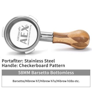 58mm 커피 Bottomless Portafilter E61 Gaggia Nuova Hibrew H10a Breville 호환 9 시리즈 에스프레소 액세서리 바리스타 도구 선물, 58mm 3Ears SS