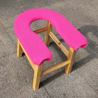 원목 좌욕의자 팔걸이 한방 가정용 건식 쑥뜸, C. u 자형 화장실 의자  쿠션 쿠션은 무작
