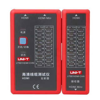 UNI-T HDMI 케이블 테스터 트래커 RJ45 네트워크 LED 상태 디스플레이 9V 스택 배터리 수동 및 종료 UT, UT681HDMI, 1개