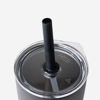 블루보틀 텀블러 미르 miir 커뮤터 컵 전용 빨대뚜껑, 블랙 스트로우