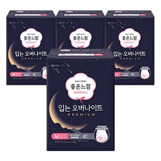 좋은느낌 프리미엄 입는 오버나이트, 중형, 4개입, 4개