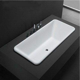 ST-6366Q 1500x700x460mm 1인용 매립형 사각라운드 심플한 다운 욕조, 1개