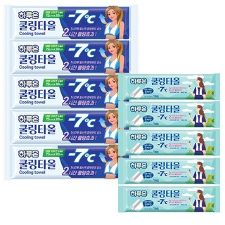 하루온 쿨링타올 10개 대형 65g 5개+일반형 5개, 1개