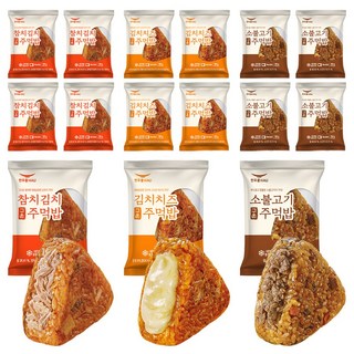 한우물 구운주먹밥 참치김치+김치치즈+소불고기, 1세트, 1.5kg