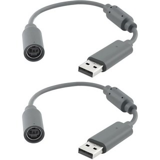 Xbox 360 유선 컨트롤러용 제다이라 2팩 교체 동글 USB 분리 케이블 360용 확장 어댑터 케이블2팩 블랙, 2개
