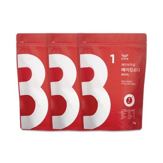 [레인보우샵]베이킹소다 베이직 1kgx3, 1kg, 3개