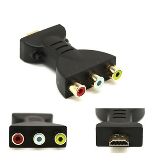 오디오 비디오 컨버터 HDMI 호환 남성용 3 RCA 여성 복합 AV 어댑터, 1개