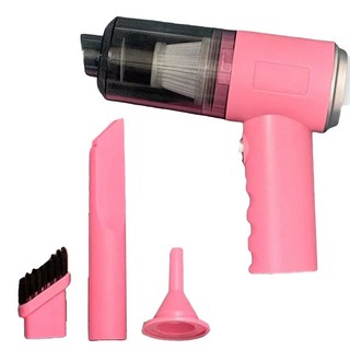 무선 차량용 흡입기 USB 충전 강력한 흡입력 휴대용 미니 및 가전제품 공기청정기, Vacuum cleaner PINK