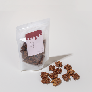 100g 시나몬 호두정과 호두강정 건강 어르신 겨울 간식 답례품 선물 세트 결혼식 조문, 1개, 500g