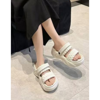 라플렌 발편한 통굽 여름 슬리퍼 샌들 7cm 키높이